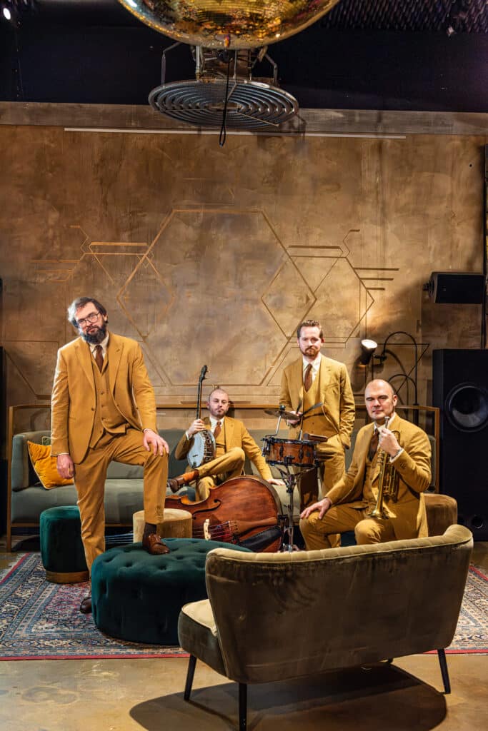 Belgian Jazz Jazzband is te boeken via Jazz Entertainment bureau Kwadraad. Prijs Jazz band online via www.kwadraad 1 scaled