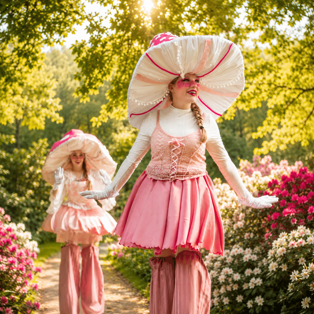 Paddenstoel op stelten Sprookjesanimatie Pink Paddenstoel (4)