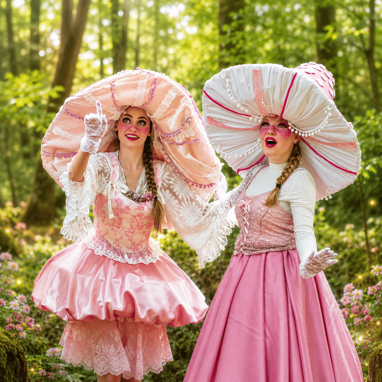 Paddenstoel op stelten Sprookjesanimatie Pink Paddenstoel
