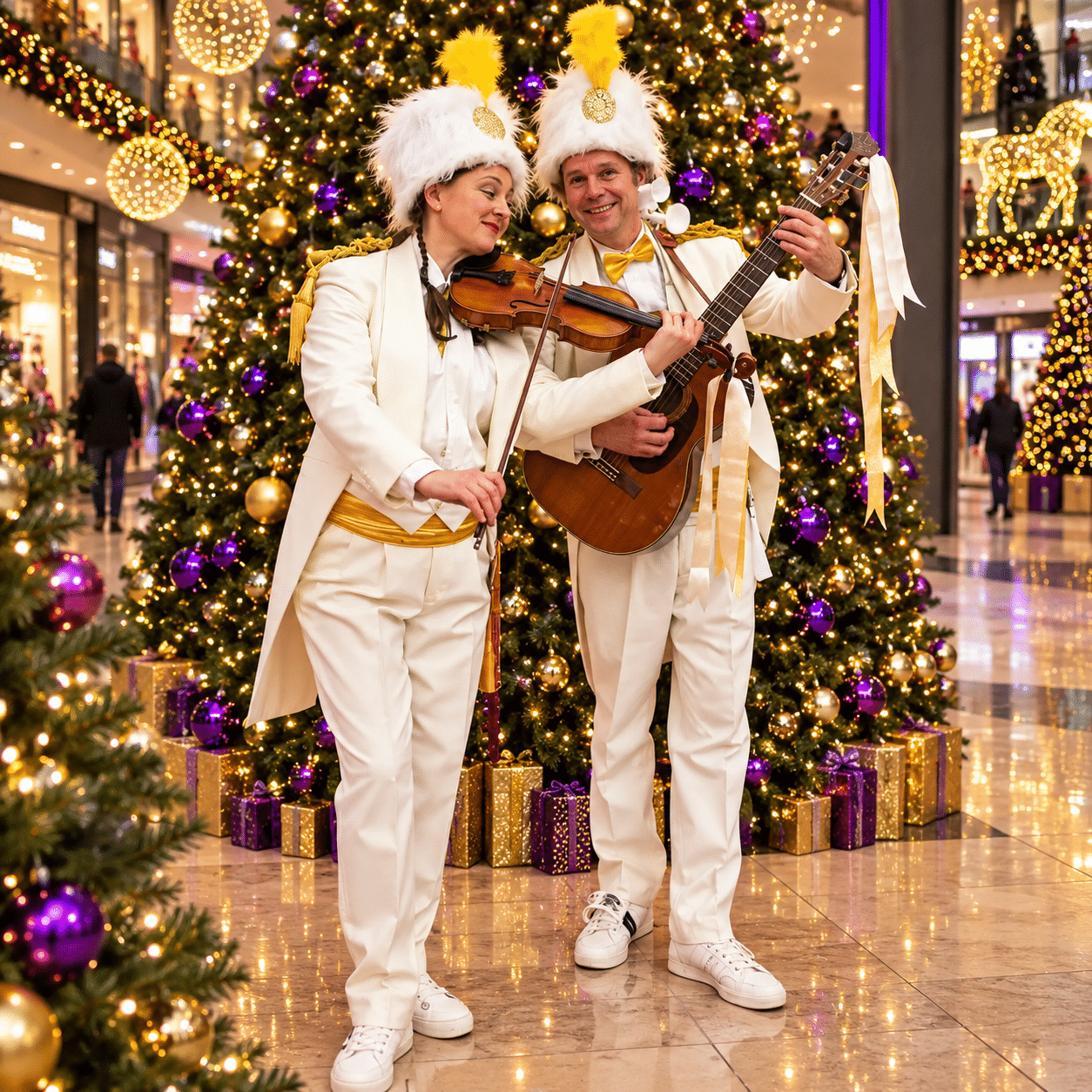 Winters Entertainment Mobiele muzikale act shoppingcenter winkelstraten straatnimatie (2)