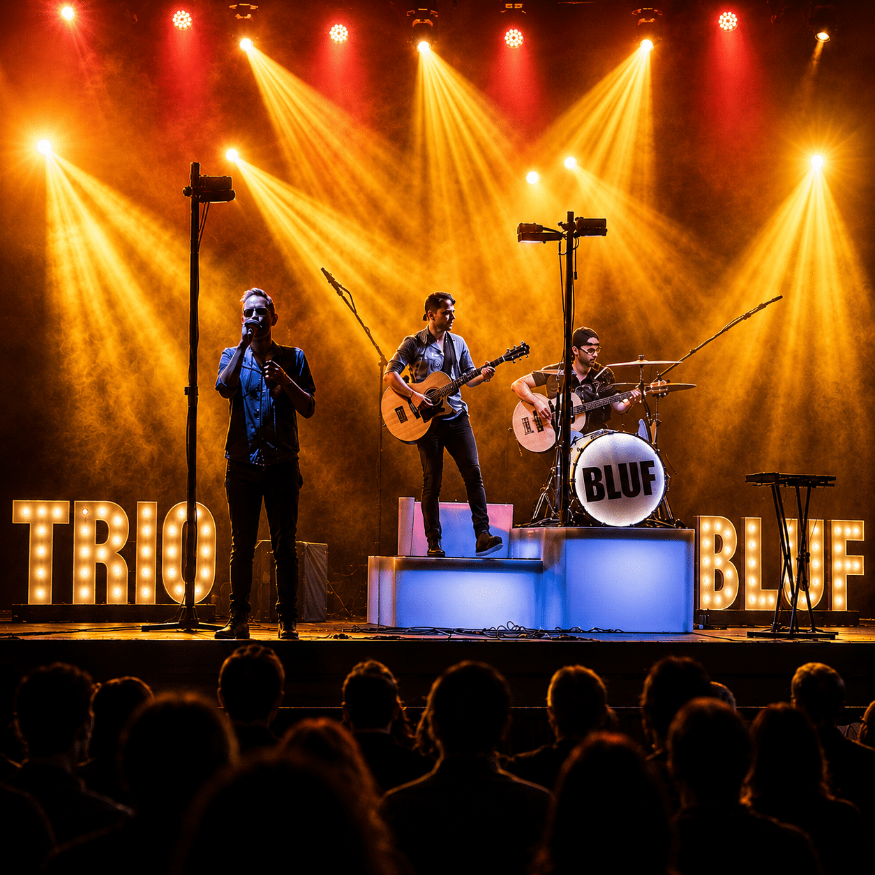 Trio Bluf Coverband is te boeken via Artiestenbureau Kwadraad